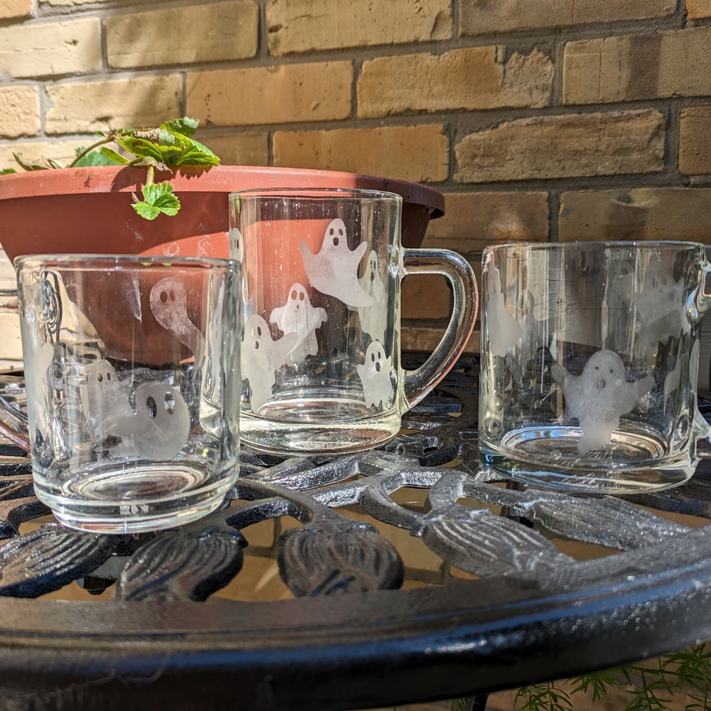 Glass Ghost Mugs